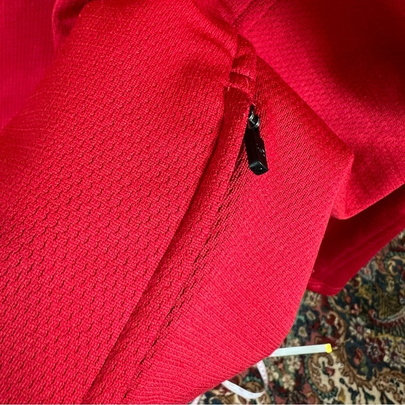 Under Armour Full Zip Red Knit Jacket - Picture 8 of 8